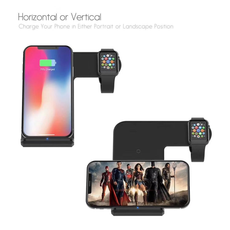 F11 Vertical Magnetic Wireless Charger for QI Charging Standard Mobile Phones & Apple Watch Series (Black) -  by PMC Jewellery | Online Shopping South Africa | PMC Jewellery