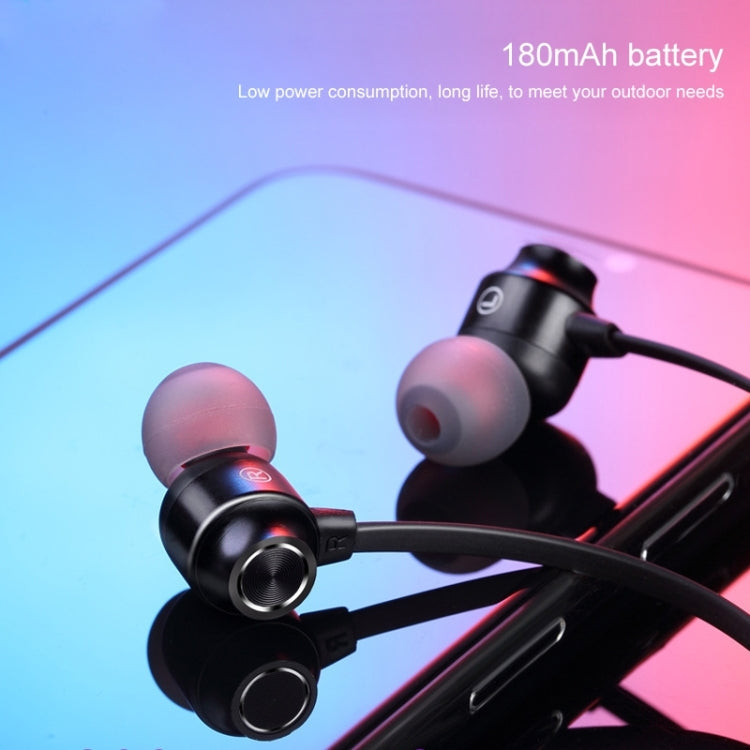 Bluetooth 5.1 Round Wire Neck-mounted Bluetooth Sports Earphone with Magnetic Function(Black) - Neck-mounted Earphone by PMC TechLife | Online Shopping South Africa | PMC TechLife