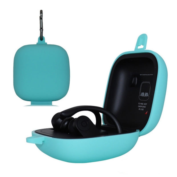 Solid Color Silicone Wireless Bluetooth Earphone Protective Case for Beats Powerbeats Pro(Mint Green) - Other Case by PMC TechLife | Online Shopping South Africa | PMC TechLife