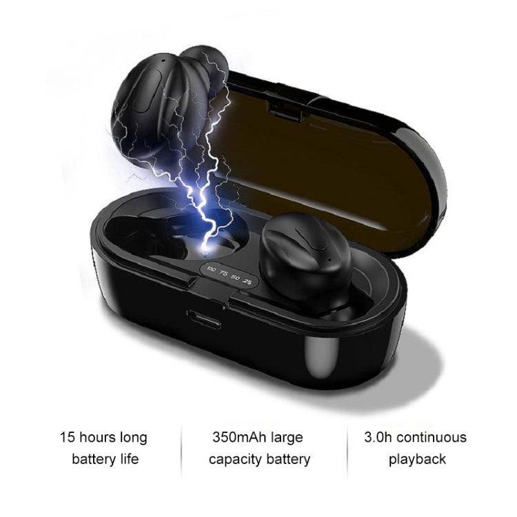 XG13 Bluetooth 5.0 TWS Mini Stereo Wireless Bluetooth Earphone (Black) - TWS Earphone by PMC Jewellery | Online Shopping South Africa | PMC Jewellery