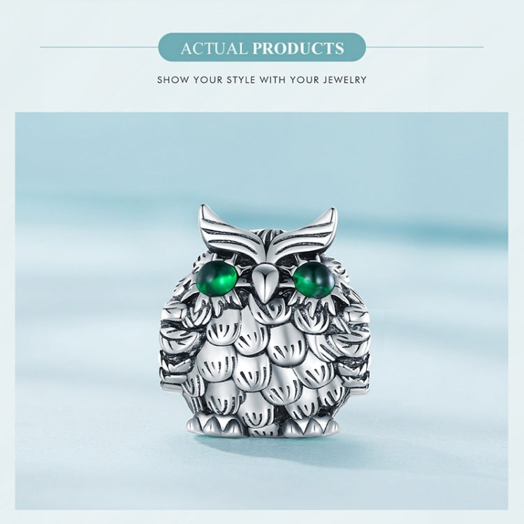 SCC2542 S925 Sterling Silver Necklace Pendant Accessories Exquisite Owl DIY Bracelet Beads - Jewelry Accessories by PMC Jewellery | Online Shopping South Africa | PMC Jewellery