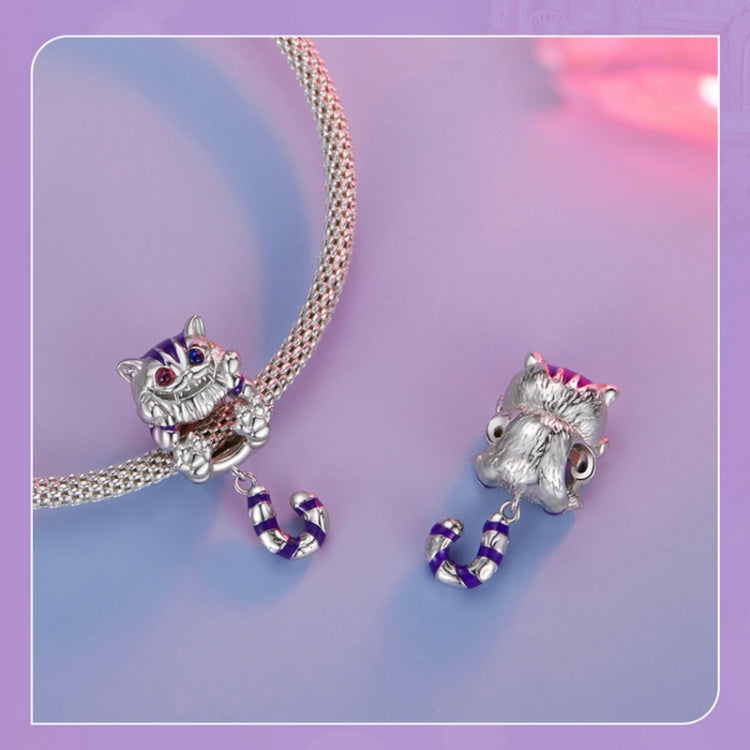 SCC2529 Sterling Silver S925 Fantasy Magic Cat Pendant Accessories DIY Bracelet Beads - Necklaces & Pendants by PMC Jewellery | Online Shopping South Africa | PMC Jewellery