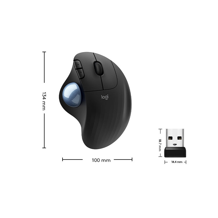 Logitech ERGO M575 Creative Wireless Trackball Mouse (Black) - Wireless Mice by Logitech | Online Shopping South Africa | PMC Jewellery | Buy Now Pay Later Mobicred