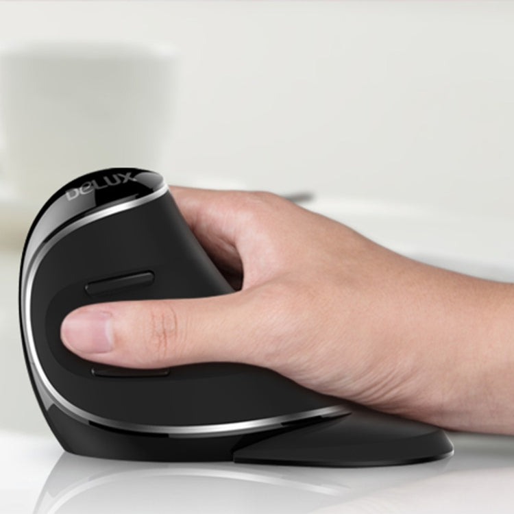 DELUX M618 Plus 2.4G 1600DPI Wireless Portable Vertical Ergonomic Mouse - free shipping - PMC TechLife - Order now!
