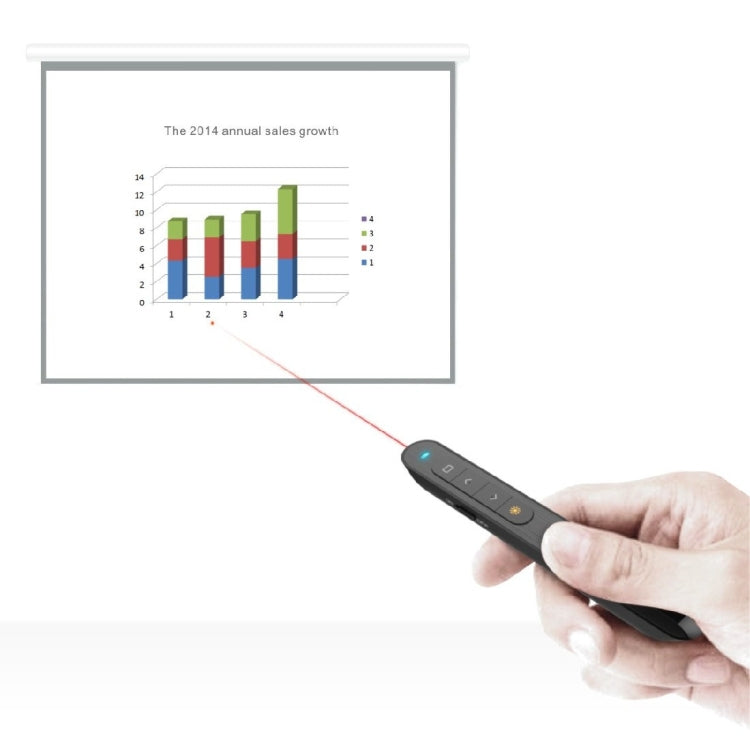 DSIT001 2.4GHz Updated Version Powerpoint Presentation Remote Control Multi-functional Laser Pointer for Multi-media, Control Distance: 100m - free shipping - PMC TechLife - Order now!