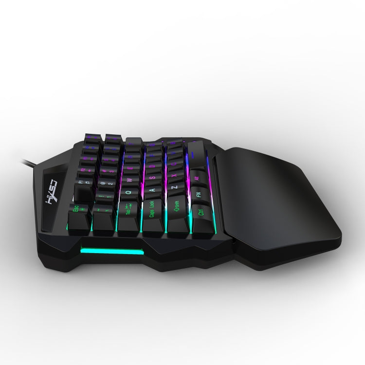 HXSJ V100 Universal One-hand 35-Keys Mechanical Blue Axis Seven-color Backlight Wired Gaming Keyboard, Length: 1.6m - Other Accessories by HXSJ | Online Shopping South Africa | PMC Jewellery | Buy Now Pay Later Mobicred