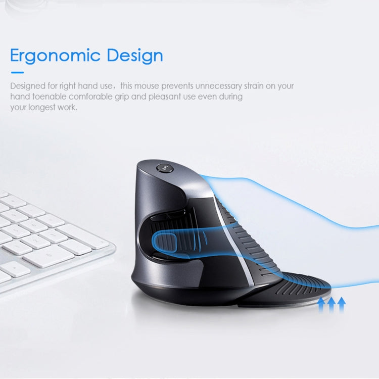 DELUX M618GX Wireless Ergonomic Vertical Mouse 1600DPI Optical Mouse - Wireless Mice by DELUX | Online Shopping South Africa | PMC TechLife | Buy Now Pay Later Mobicred