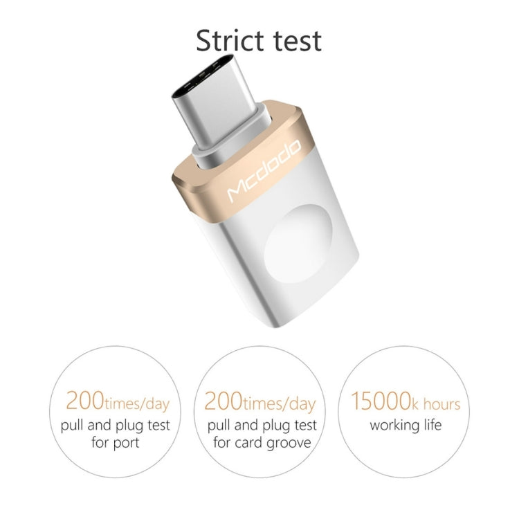 Mcdodo OT-1942 USB-C / Type-C to USB 3.0 AF Data Transmission Charging OTG Adapter(Gold) - OTG Adapter by Mcdodo | Online Shopping South Africa | PMC TechLife | Buy Now Pay Later Mobicred