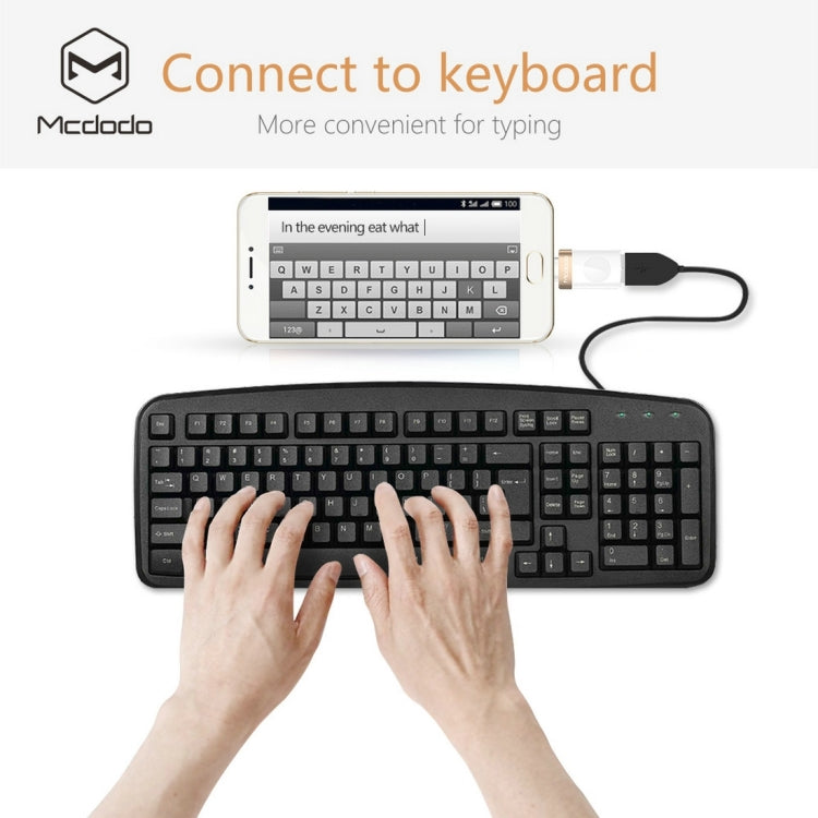 Mcdodo OT-1942 USB-C / Type-C to USB 3.0 AF Data Transmission Charging OTG Adapter(Gold) - OTG Adapter by Mcdodo | Online Shopping South Africa | PMC TechLife | Buy Now Pay Later Mobicred