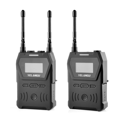 YELANGU YLG9929C MX4 Dual-Channel 100CH UHF Wireless Microphone System with Transmitter and Receiver for DSLR Cameras and Video Cameras(Black) - Camera Microphone by YELANGU | Online Shopping South Africa | PMC Jewellery | Buy Now Pay Later Mobicred