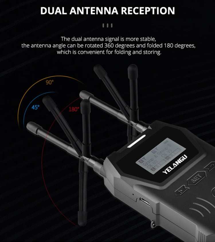 YELANGU YLG9929C MX4 Dual-Channel 100CH UHF Wireless Microphone System with Transmitter and Receiver for DSLR Cameras and Video Cameras(Black) - Camera Microphone by YELANGU | Online Shopping South Africa | PMC Jewellery | Buy Now Pay Later Mobicred