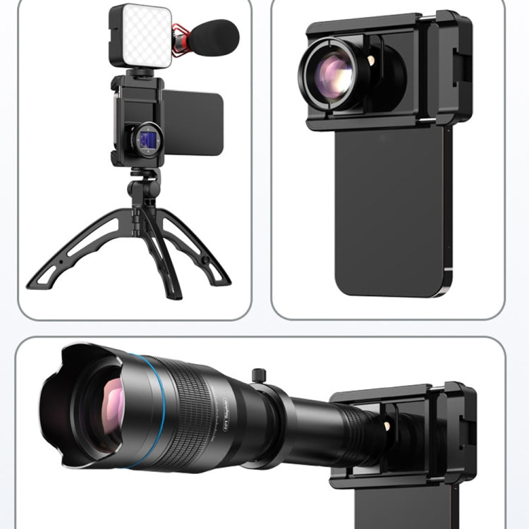 APEXEL F001 Multifunctional Handheld Stabilizer Rig Mount Lens Phone Clip - Combination Lens by APEXEL | Online Shopping South Africa | PMC TechLife