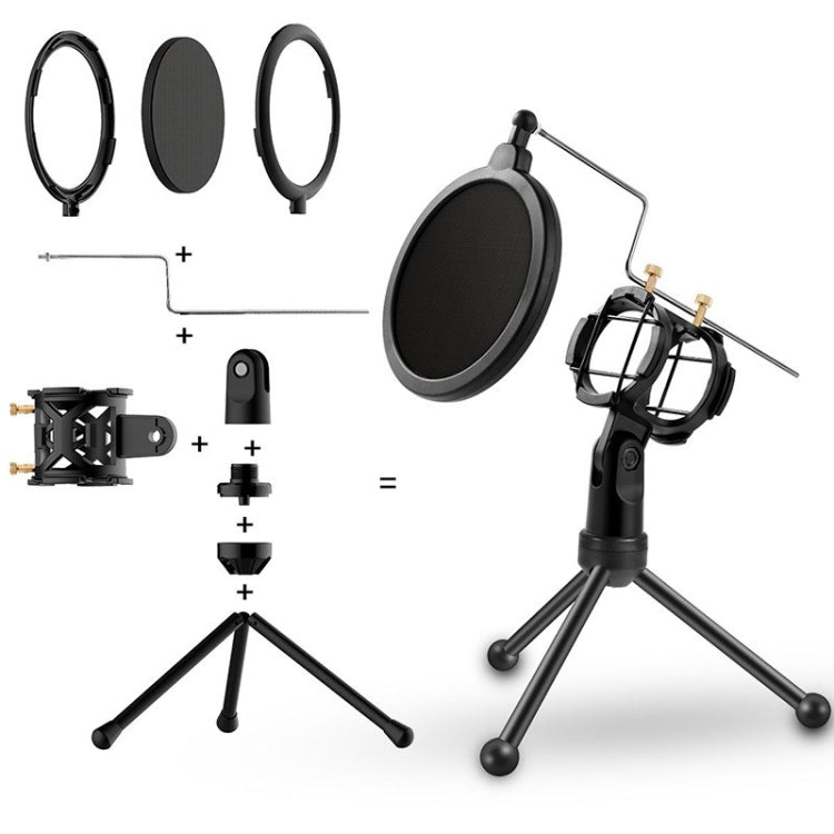 Yanmai PS-3 Mini Portable Microphone Anti-network Shockproof Desktop Stand(Black) - Stand by Yanmai | Online Shopping South Africa | PMC TechLife | Buy Now Pay Later Mobicred