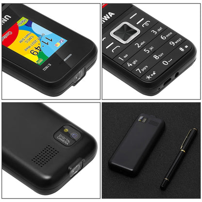 UNIWA E1802 Mobile Phone, 1.77 inch, 1800mAh Battery, SC6531DA, 21 Keys, Support Bluetooth, FM, MP3, MP4, GSM, Dual SIM(Blue) - UNIWA by UNIWA | Online Shopping South Africa | PMC Jewellery