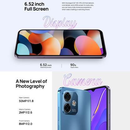 [HK Warehouse] Ulefone Note 16 Pro, 8GB+128GB, Dual Back Cameras, Face ID & Side Fingerprint Identification, 4400mAh Battery, 6.52 inch Android 13 Unisoc T606 OctaCore up to 1.6GHz, Network: 4G, Dual SIM, OTG(Blue) - Ulefone by Ulefone | Online Shopping South Africa | PMC Jewellery