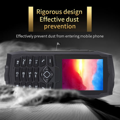 Rugtel R1D Rugged Phone, IP68 Waterproof Dustproof Shockproof, 2.4 inch, MTK6261D, 2000mAh Battery, Loud Box Speaker, FM, Network: 2G, Dual SIM (Black) - Others by Rugtel | Online Shopping South Africa | PMC Jewellery | Buy Now Pay Later Mobicred