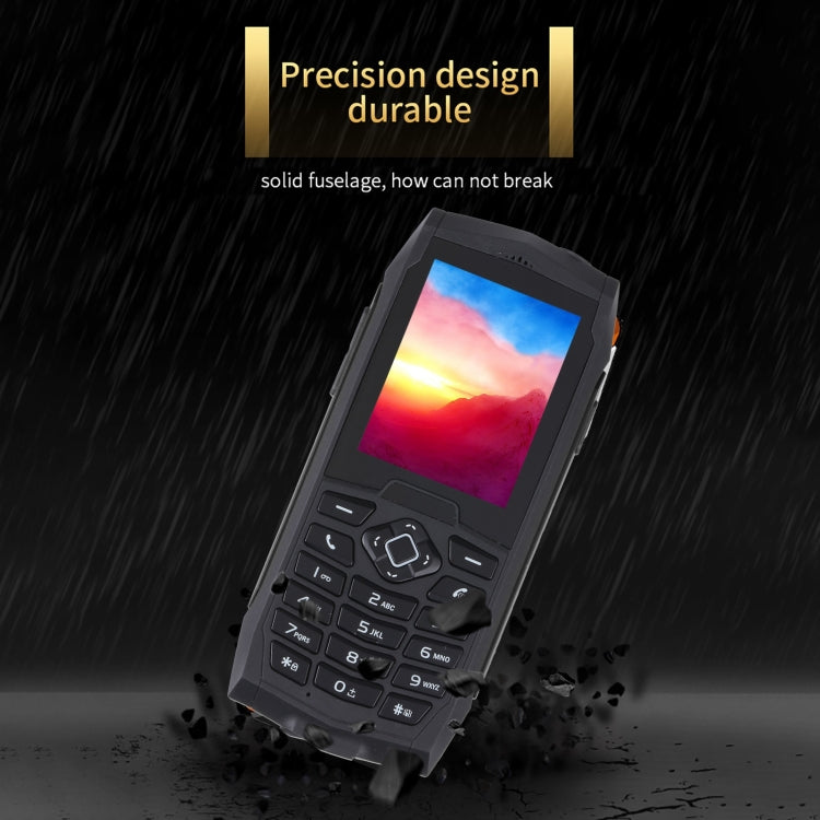 Rugtel R1D Rugged Phone, IP68 Waterproof Dustproof Shockproof, 2.4 inch, MTK6261D, 2000mAh Battery, Loud Box Speaker, FM, Network: 2G, Dual SIM (Black) - Others by Rugtel | Online Shopping South Africa | PMC Jewellery | Buy Now Pay Later Mobicred