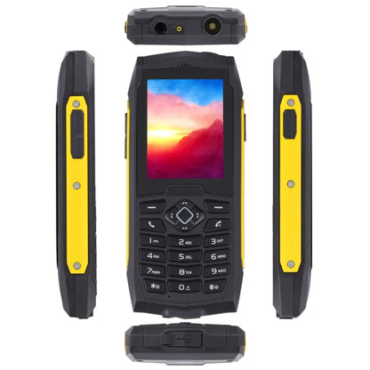 Rugtel R1D Rugged Phone, IP68 Waterproof Dustproof Shockproof, 2.4 inch, MTK6261D, 2000mAh Battery, Loud Box Speaker, FM, Network: 2G, Dual SIM(Yellow) - Others by Rugtel | Online Shopping South Africa | PMC Jewellery