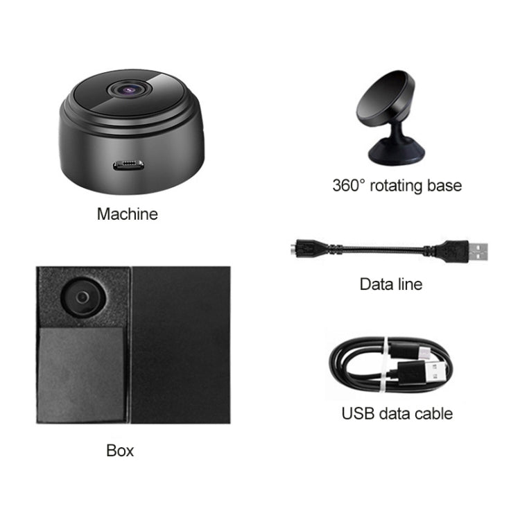 A9+ 1080P WiFi Remote Wireless Camera, Support Night Vision & Motion Detection & TF Card, Broadcom Bluetooth Solution(Black) - Mini Camera by PMC TechLife | Online Shopping South Africa | PMC TechLife | Buy Now Pay Later Mobicred