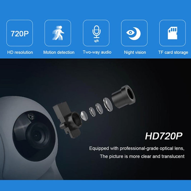 Anpwoo-YT002W 100W 3.6mm Lens Wide Angle 720P Smart WIFI Monitor Camera , Support Night Vision & TF Card Expansion Storage - free shipping - PMC TechLife - Order now!