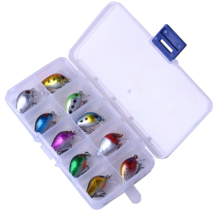 HENGJIA 10 PCS 3cm/1.5g Luya Rock Fishing Lures Bait Bionic Kit with Plastic Box - Fishing Lures by HENGJIA | Online Shopping South Africa | PMC TechLife | Buy Now Pay Later Mobicred