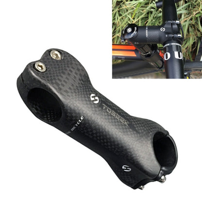 TOSEEK All Carbon Fiber 3KUD Texture Road Mountain Bike Ultra-light Handlebar Stem Riser Faucet, Size: 17 Degree, 130mm (Matte) - Bicycle Grips by TOSEEK | Online Shopping South Africa | PMC Jewellery