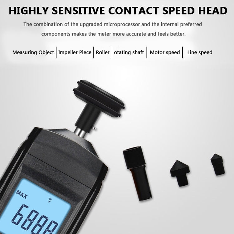BENETECH GM8906 Portable Contact Tachometer - Tachometers & Anemometer by BENETECH | Online Shopping South Africa | PMC TechLife | Buy Now Pay Later Mobicred