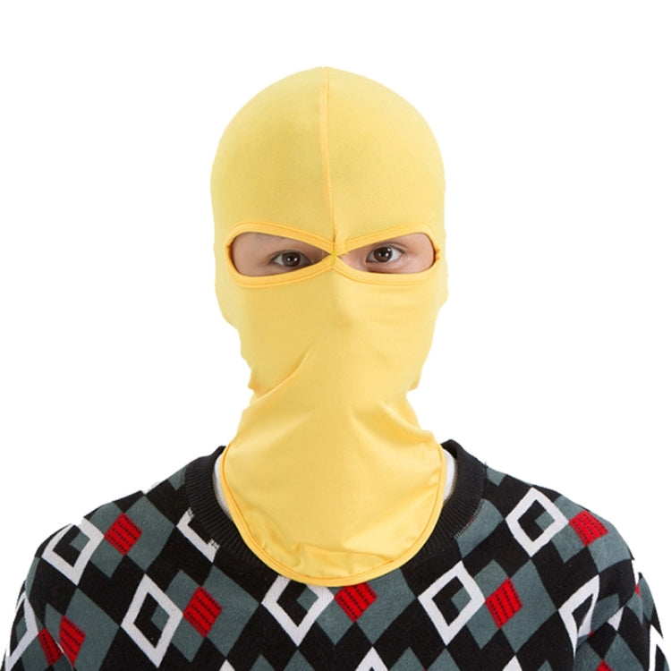 Balaclava Style Unisex Elastic Lycra Dual Holes Biking Head Mask(Black) - Protective Helmet & Masks by PMC TechLife | Online Shopping South Africa | PMC TechLife