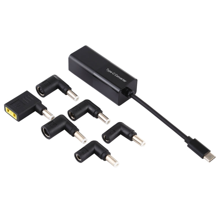 Laptop Power Adapter 65W USB-C / Type-C Converter to 6 in 1 Power Adapter (Black) - Universal Power Adapter by PMC Jewellery | Online Shopping South Africa | PMC Jewellery