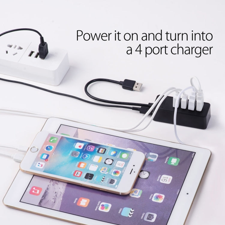 ORICO W5P-U2-100 USB 2.0 Desktop HUB with 100cm Micro USB Cable Power Supply(Black) - free shipping - PMC TechLife - Order now!