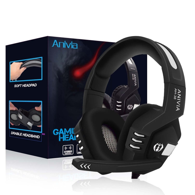SADES AH-38 3.5mm Plug Wire-controlled E-sports Gaming Headset with Retractable Microphone, Cable Length: 2m(Black Silver) - free shipping - PMC TechLife - Order now!