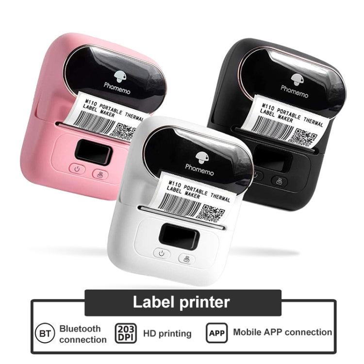 Phomemo M110 Home Handheld Mini Bluetooth Thermal Printer (White) - Printer by PMC Jewellery | Online Shopping South Africa | PMC Jewellery