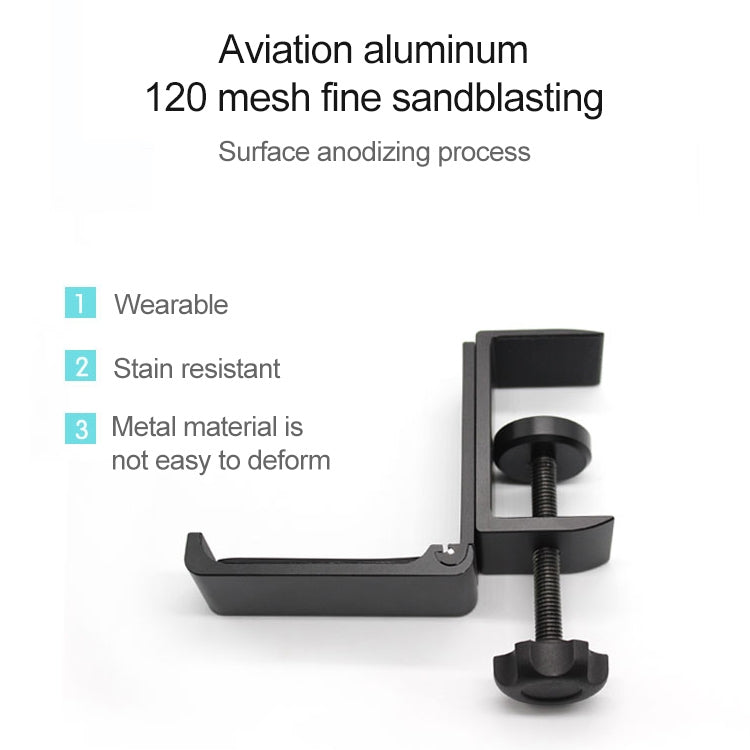 Paste Screw Type Metal Foldable Headset Stand Display Hanger(Black) - Anti-lost & Holder by PMC TechLife | Online Shopping South Africa | PMC TechLife