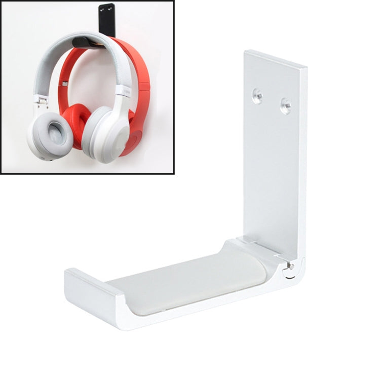 Paste Screw Type Metal Foldable Headset Stand Display Hanger(Silver) - Anti-lost & Holder by PMC TechLife | Online Shopping South Africa | PMC TechLife
