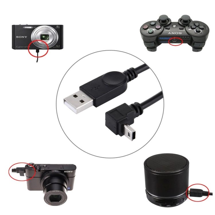 90 Degree Angle Elbow Mini USB to USB Data / Charging Cable, Length: 28cm - free shipping - PMC TechLife - Order now!