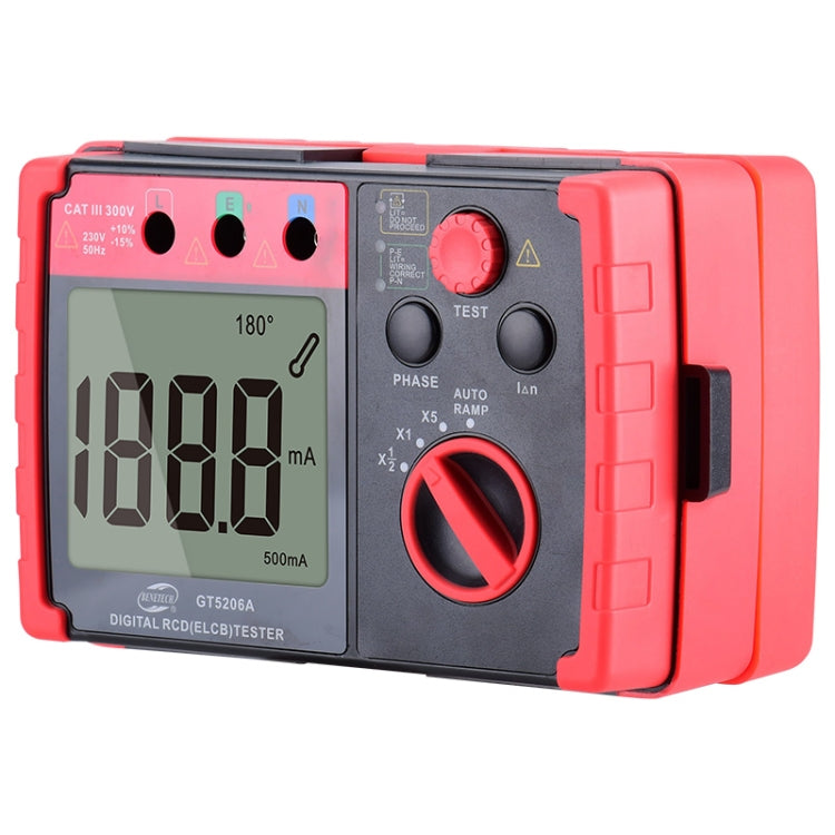 BENETECH GT5206A Professional LCD Digital Leakage Protector Switch Tester - Battery & Resistance Tester by BENETECH | Online Shopping South Africa | PMC Jewellery | Buy Now Pay Later Mobicred