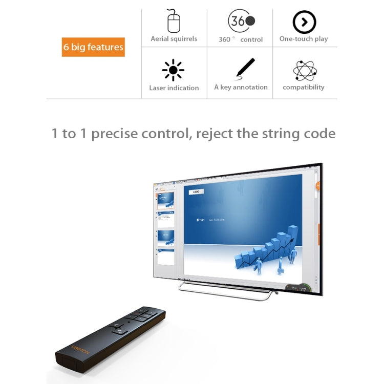 VIBOTON PP930 2.4GHz Multimedia Presentation Remote PowerPoint Clicker Wireless Presenter Handheld Controller Flip Pen, Control Distance: 30m(Black) -  by VIBOTON | Online Shopping South Africa | PMC Jewellery | Buy Now Pay Later Mobicred