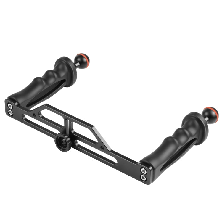 PULUZ Dual Handles Aluminium Alloy Tray Stabilizer for Underwater Camera Housings(Black) - Diving Accessories by PULUZ | Online Shopping South Africa | PMC TechLife | Buy Now Pay Later Mobicred