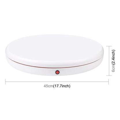 PULUZ 45cm Remote Control Adjusting Speed Rotating Turntable Display Stand, White, Load 100kg(UK Plug) -  by PULUZ | Online Shopping South Africa | PMC Jewellery