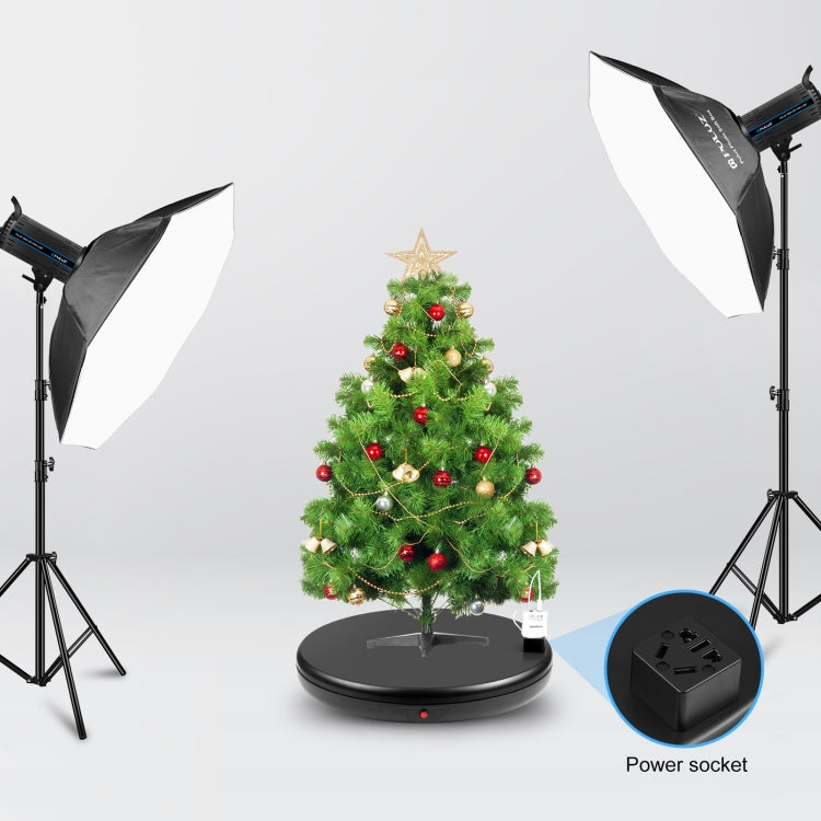 PULUZ 45cm Remote Control Adjusting Speed Rotating Turntable Display Stand with Power Socket, Black, Load 100kg(UK Plug) - free shipping - PMC TechLife - Order now!