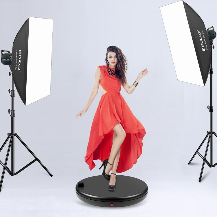 PULUZ 45cm Remote Control Adjusting Speed Rotating Turntable Display Stand with Power Socket, Black, Load 100kg(UK Plug) - free shipping - PMC TechLife - Order now!