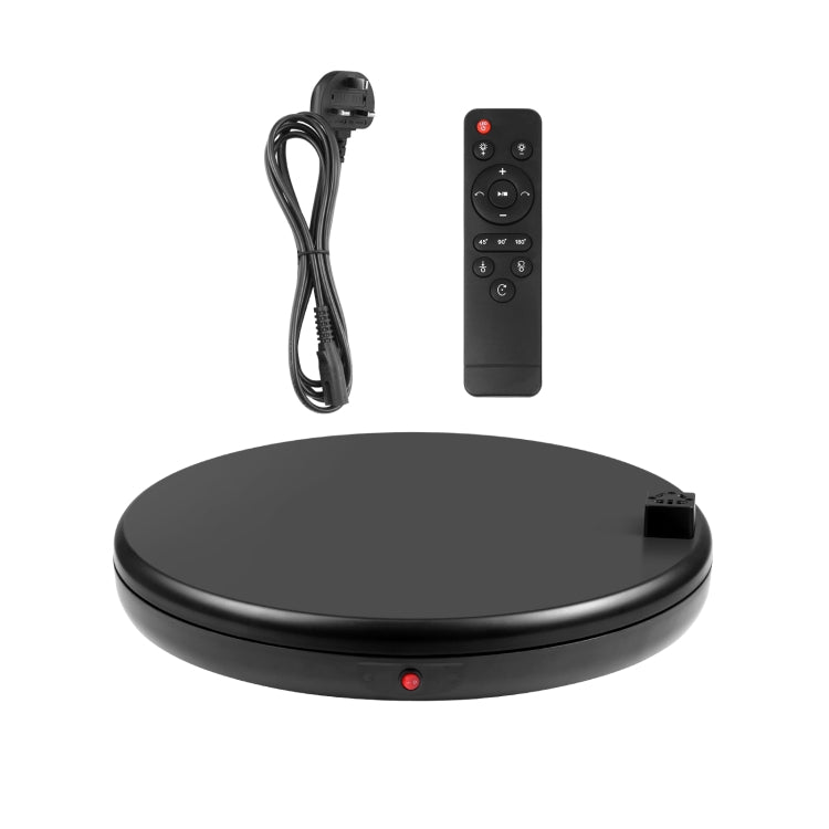 PULUZ 45cm Remote Control Adjusting Speed Rotating Turntable Display Stand with Power Socket, Black, Load 100kg(UK Plug) - free shipping - PMC TechLife - Order now!