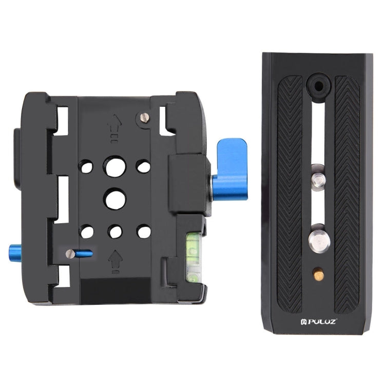 PULUZ Quick Release Clamp Adapter + Quick Release Plate for  DSLR & SLR Cameras(Black) - Quick Release Plate by PULUZ | Online Shopping South Africa | PMC TechLife | Buy Now Pay Later Mobicred