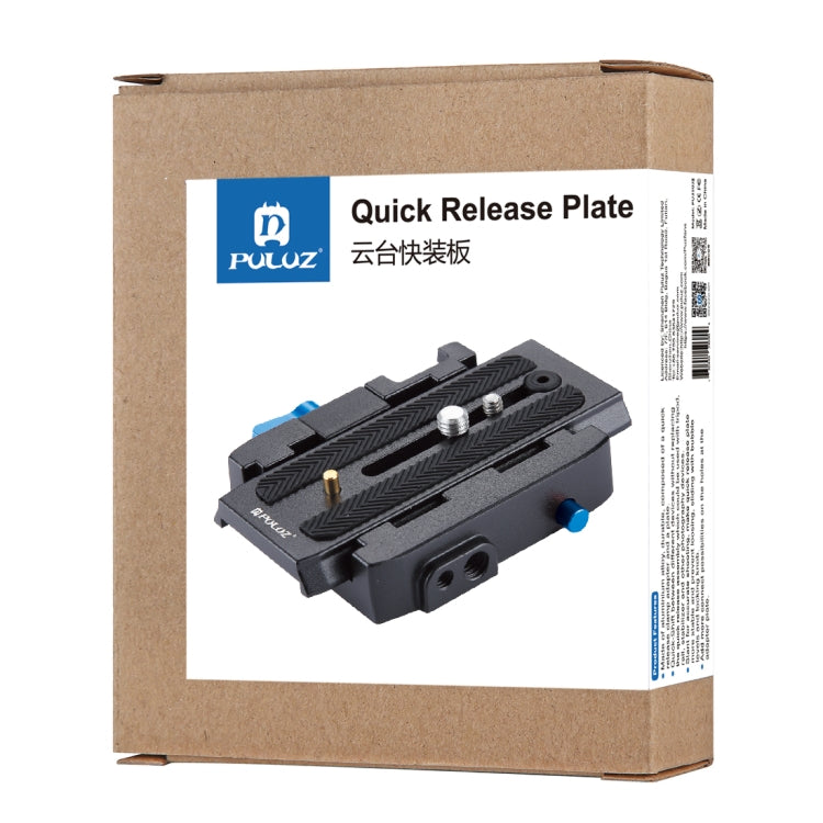 PULUZ Quick Release Clamp Adapter + Quick Release Plate for  DSLR & SLR Cameras(Black) - Quick Release Plate by PULUZ | Online Shopping South Africa | PMC TechLife | Buy Now Pay Later Mobicred