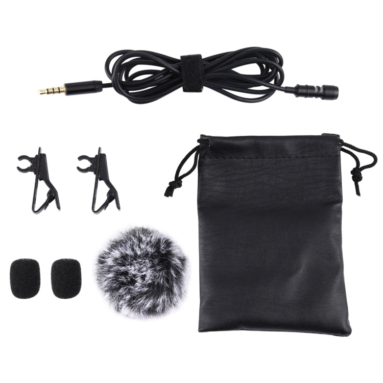 PULUZ 1.5m 3.5mm Jack Lavalier Wired Condenser Recording Microphone - Microphone by PULUZ | Online Shopping South Africa | PMC TechLife