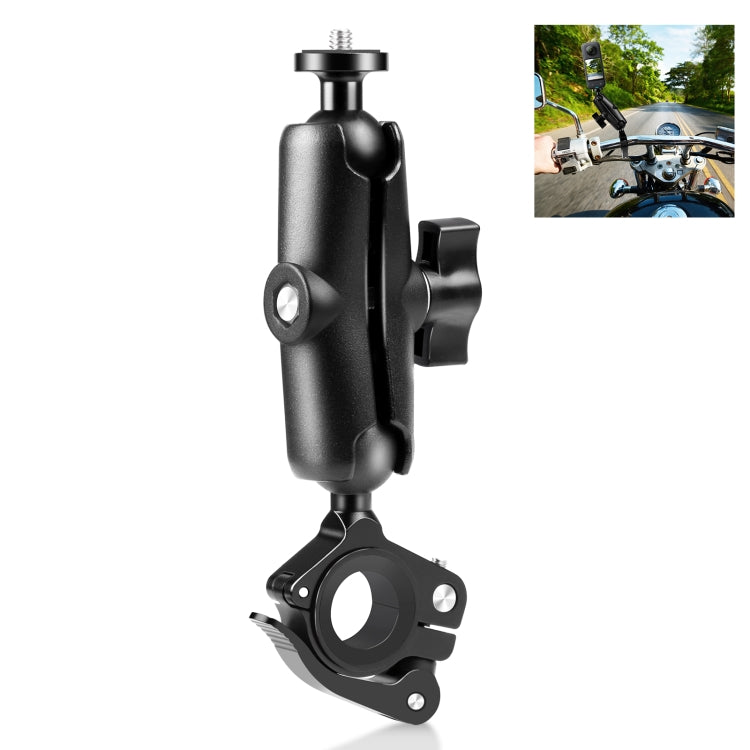 PULUZ Motorcycle O-Clip Quick Release Clamp Handlebar Fixed Mount Holder for GoPro and Other Action Cameras(Black) - Bicycle Handlebar Mount by PULUZ | Online Shopping South Africa | PMC Jewellery