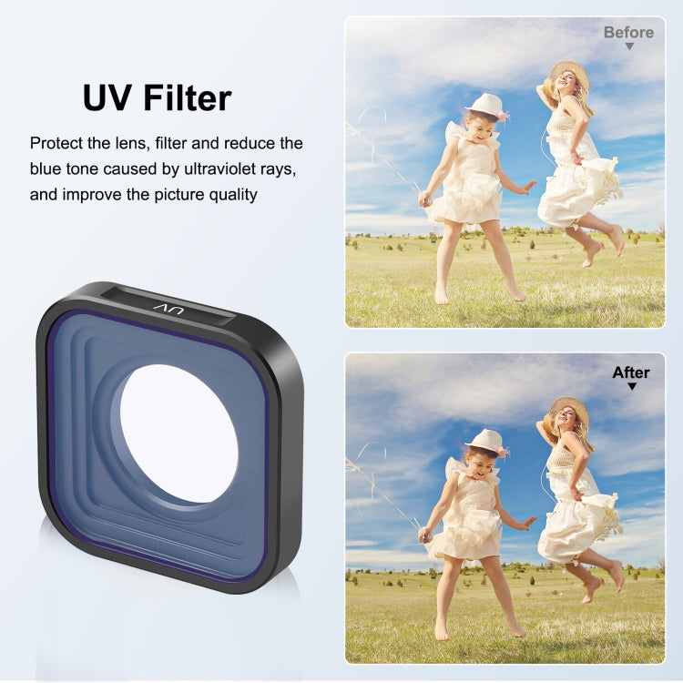 PULUZ Action Camera UV Lens Filter For GoPro Hero11 Black / Hero11 Black mini / HERO10 Black / HERO9 Black - Lens Filter by PULUZ | Online Shopping South Africa | PMC Jewellery