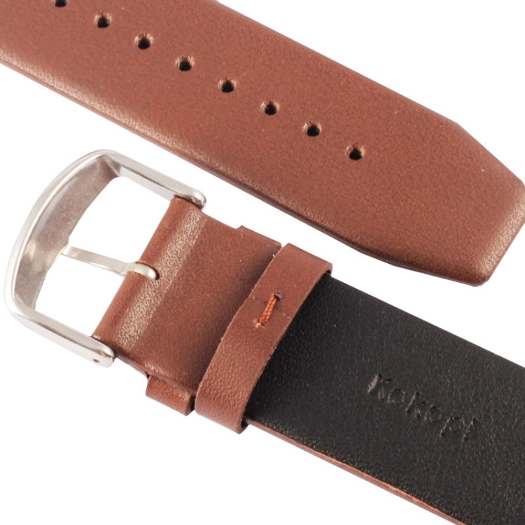 Kakapi for Apple Watch 42mm Subtle Texture Brushed Buckle Genuine Leather Watch Band with Connector(Coffee) - free shipping - PMC TechLife - Order now!