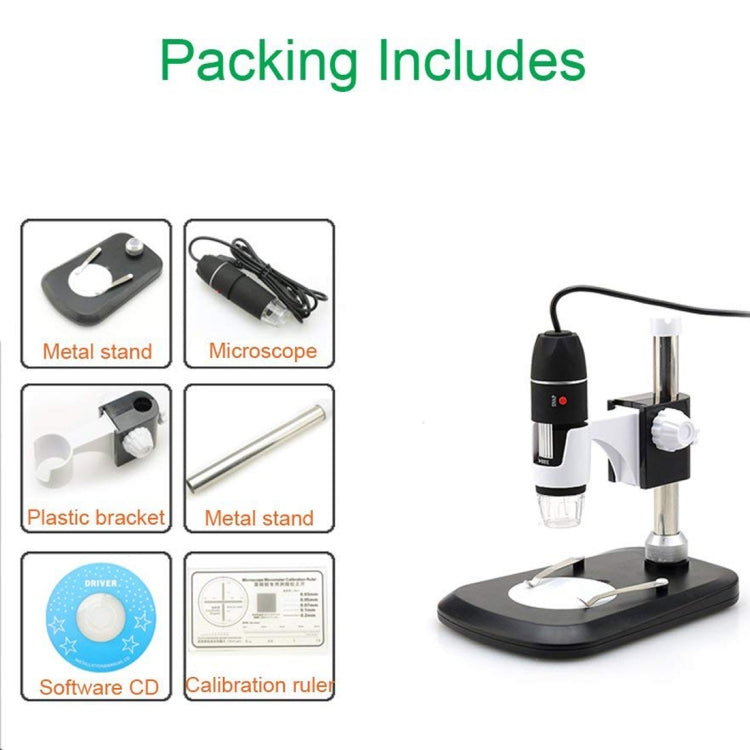 DMS-MDS800 40X-800X Magnifier 2.0MP Image Sensor USB Digital Microscope with 8 LEDs & Professional Stand - Digital Microscope by PMC Jewellery | Online Shopping South Africa | PMC Jewellery | Buy Now Pay Later Mobicred