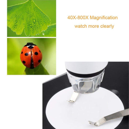 DMS-MDS800 40X-800X Magnifier 2.0MP Image Sensor USB Digital Microscope with 8 LEDs & Professional Stand - Digital Microscope by PMC Jewellery | Online Shopping South Africa | PMC Jewellery | Buy Now Pay Later Mobicred